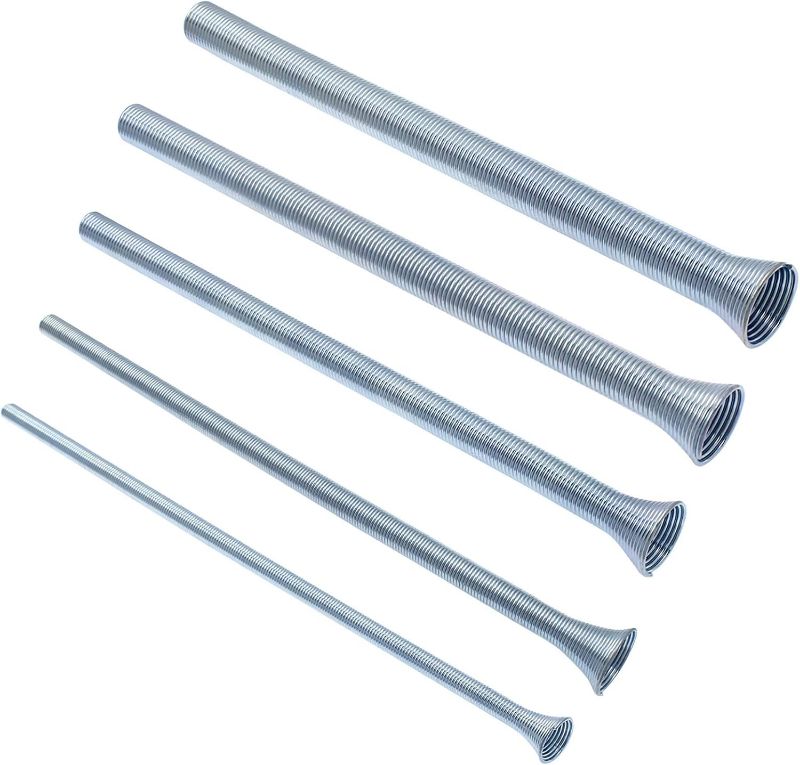 Photo 1 of 5 Pack Spring Tube Bender Set 1/4'', 3/8'', 1/2'', 5/8'' and 3/4'' for Copper, Aluminum and Thin Wall Steel Tubing Bender Kit, 13.78" / 350mm Length
