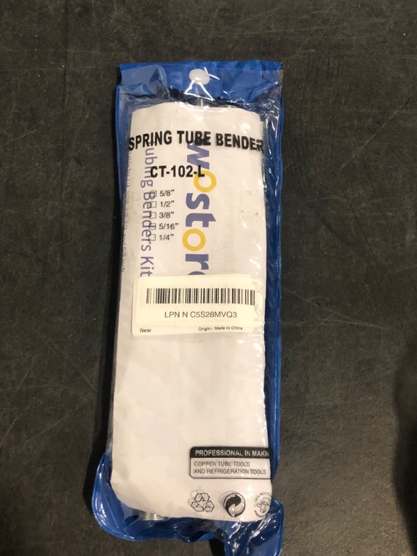 Photo 1 of 5 Pack Spring Tube Bender Set 1/4'', 3/8'', 1/2'', 5/8'' and 3/4'' for Copper, Aluminum and Thin Wall Steel Tubing Bender Kit, 13.78" / 350mm Length
