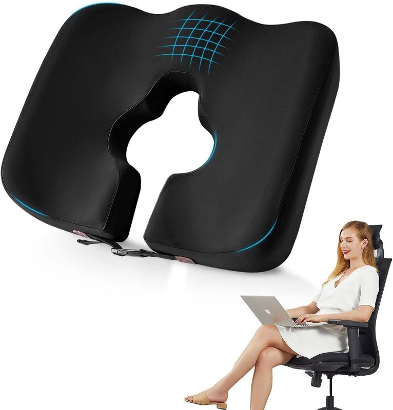 Photo 1 of Aichebang Memory Foam Seat Cushion – Doctor Recommended Office Chair Cushion-Car Seat Cushion – Chair Cushions for Back & Sciatica Pain Relief – Seat Cushions for Office & Desk
