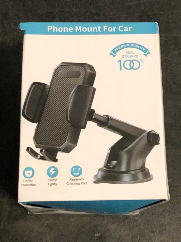 Photo 1 of Upgraded 3-in-1 Car Phone Holder Mount [Powerful Suction] Phone Mount for Car Dashboard Air Vent Windshield,for All iPhone Android Phone (Black)
