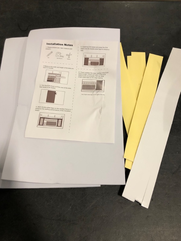 Photo 1 of Insulated Window AC Side Panels – Heat/Draft Seal, Winter/Summer Air Conditioner Insulation with 4 Edge Strips, Bug Stopper (EVA2P) | Window AC Accessories
