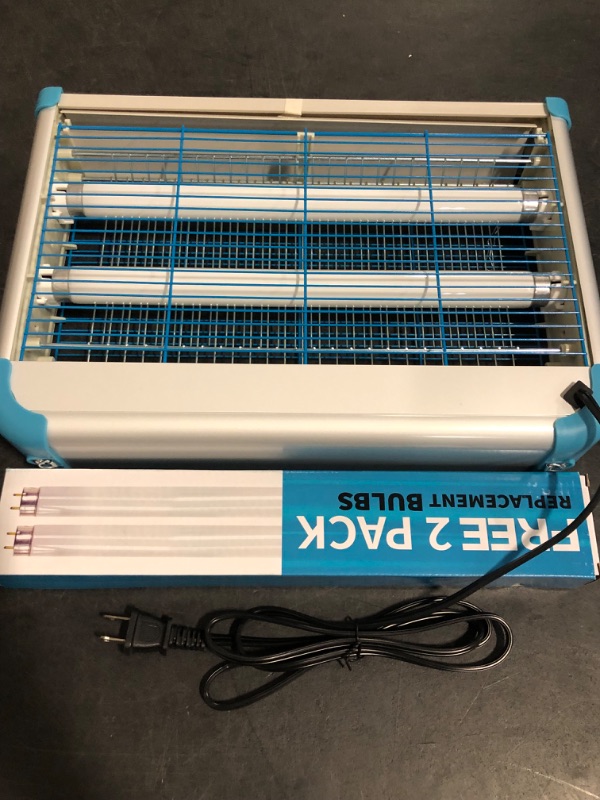 Photo 1 of Electric Bug Zapper, 3000 Volt Powerful Flying Insect Mosquito Flies Killer 20W Blue UV Light Attract, Plug-in Pest Control Machine for Moth,Fruit Fly,Fungus Gnat,Garage Catcher/Eliminator/Shocker