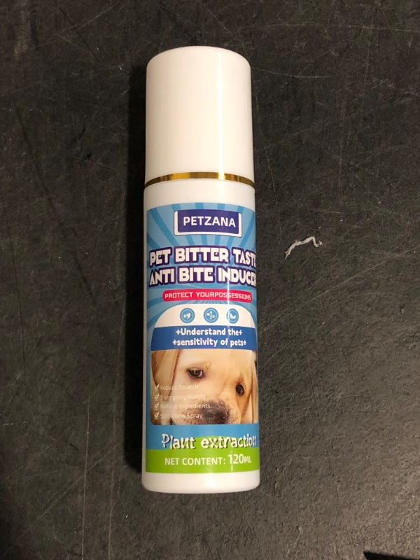 Photo 1 of Bitter Apple Spray for Dogs: 100ML Natural Alcohol-Free Bitter Spray for Dogs to Stop Chewing Licking, Deterrent Spray for Puppy Training Protect Furniture, Shoes, Cords Indoor/Outdoor Use (98ML)
