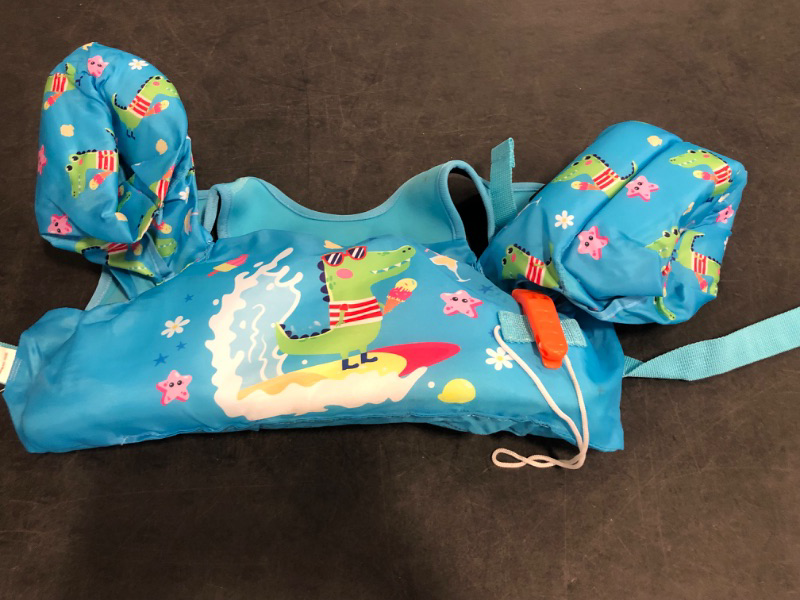Photo 1 of MoKo Toddler Swim Vest for Kids 13-30/20-50/22-66lbs, Swim Arm Floaties Cartoon Swimming Water Wings Pool Float Vests Sleeves Shoulder Straps Arm Band for Children Learn to Swim
