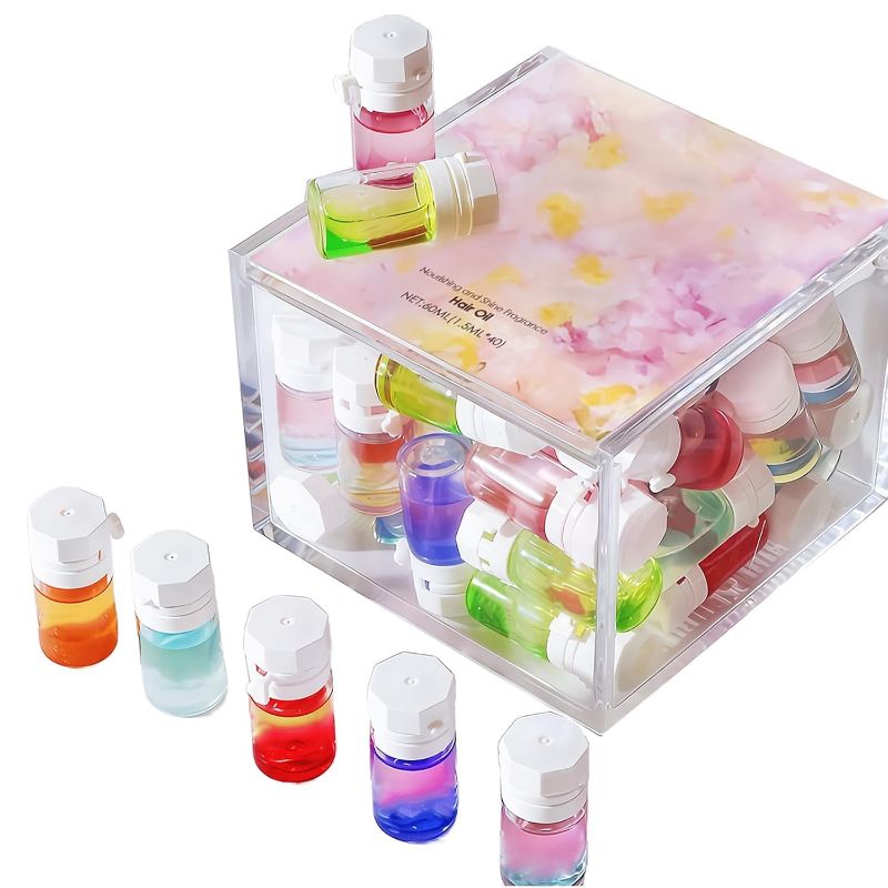 Photo 1 of Perfume & Oil 2 in 1-Avocado Nourishing & Shining Hair Oil for Frizzy, Portable Mini Long-Lasting Scented Hair Perfume Oil, Weightless Hair Oil Conrol Frizz, Soft, Shiny Hair (10 pcs (10 scents))

