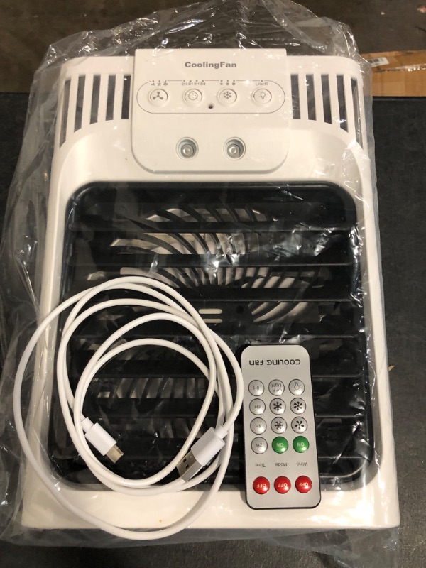 Photo 1 of Portable Air Conditioners, 3 Speeds, 3 Mist Settings, 40oz Large Water Tank, 2~8h Timer & 7-color Ambient Lights, Air Conditioner Portable, Personal Small Mini Air Cooler for Room Bedroom
