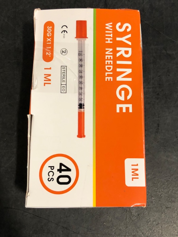 Photo 1 of 25 Gauge 1 inch Needle with Syringe(40 Pack) , 3ml Luer Lock Disposable Syringes with Needle ,Individually Wrapped
