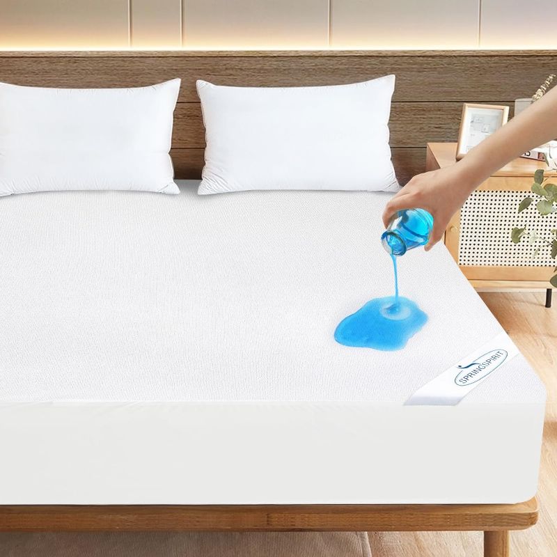 Photo 1 of RV Bunk/Daybed/Cot Mattress Protector Cover 75x33 inch for Narrow Twin Camper Bed, 100% Waterproof & Absorbent and Noiseless Mattress Pad Protector, Machine Washable
