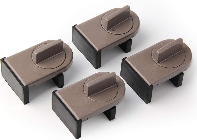 Photo 1 of 4 Pack Adjustable Sliding Window Locks Window Wedge Window Stop for Home Office and Car by HRLORKC
