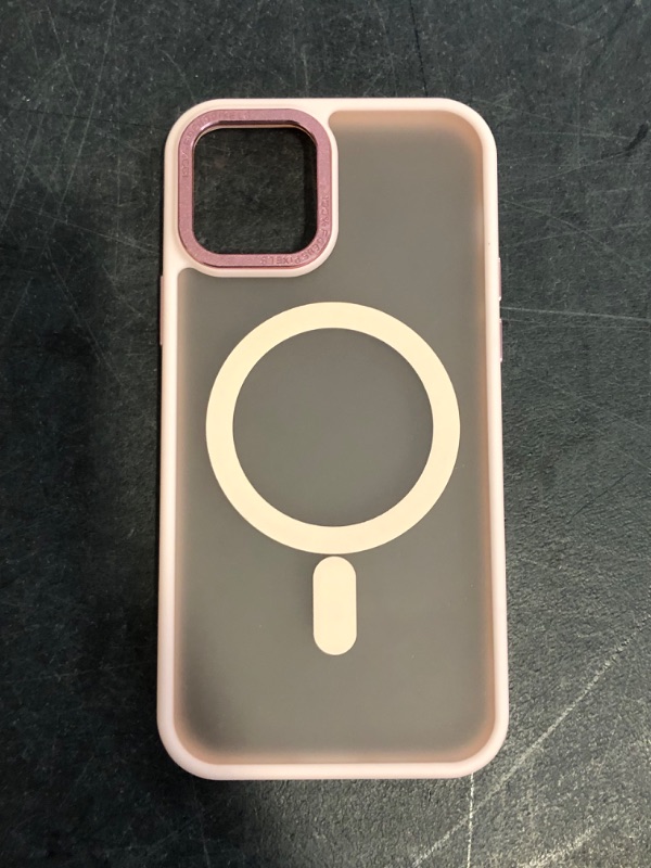 Photo 1 of Newfuture Designed for iPhone 12 Case/iPhone 12 Pro Case with Magnetic [13 FT Military Drop Protection] [Compatible with Magsafe] Translucent Shockproof with Anti-Fingerprint Phone Case, Tender Pink
