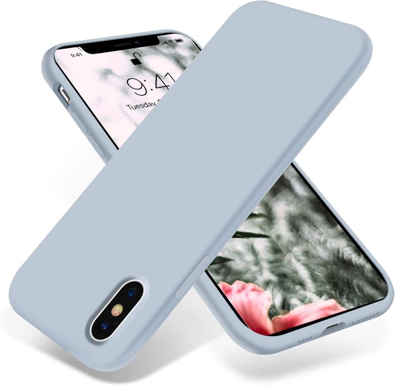 Photo 1 of OTOFLY Compatible with iPhone Xs Max Case,Ultra Slim Fit iPhone Case Liquid Silicone Gel Cover with Full Body Protection Anti-Scratch Shockproof Case, [Upgraded Version] (Baby Blue)
