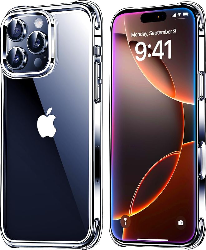 Photo 1 of Mkeke for iPhone 16 Pro Max Case Clear [Not-Yellowing] [Military-Grade Drop Protection] Shockproof Protective Clear iPhone 16 Pro Max Case Phone Bumper case for Apple 6.9 inch 2024
