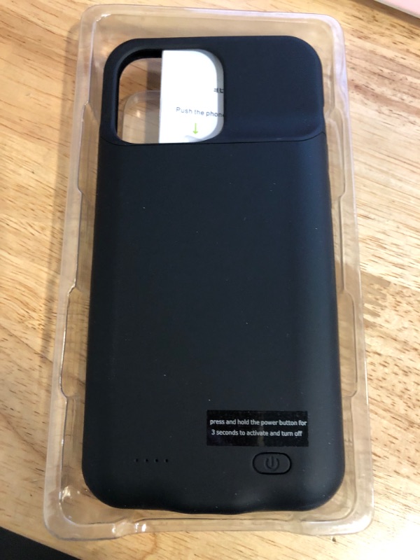 Photo 1 of 12000mAh Battery Case for iPhone 15 Pro Max with Wireless Charging | Portable Protective Charging Case | Compatible with 6.7 inch | Extended Battery Pack | with CarPlay | Black
