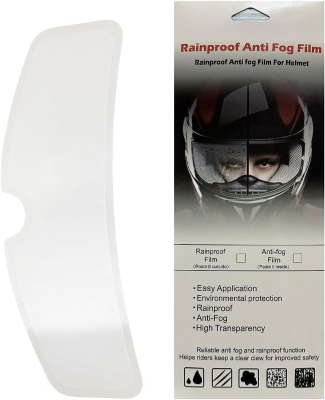 Photo 1 of Universal anti-fog film for Motorcycle Helmet Visor, Helmet Face Shield Anti Fog Visor Insert, Clear Vision Safer Rides, Simple but Effective
