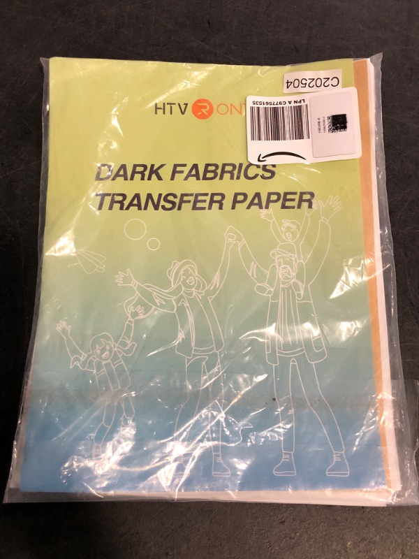 Photo 1 of HTVRONT Printable Heat Transfer Vinyl for Dark Fabric 8.5"x11" Heat Transfer Paper for T Shirts
