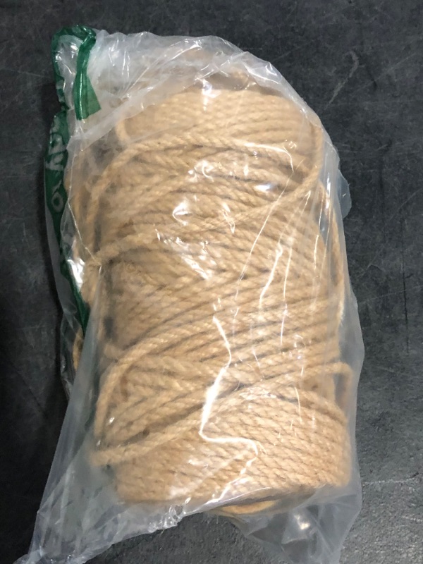 Photo 1 of  Jute Rope, 6mm 4-Ply Thick Jute Twine String for Floristry, DIY Arts Crafts, Gardening Bundling and Cat Scratch Post (Brown)
