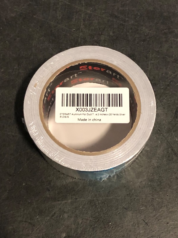 Photo 1 of Aluminum Foil Duct Tape Heavy Duty,High Temperature Sealing and Patching,Perfect for HVAC,Air Ducts,Metal Repair,Foamboard,Insulation,Dryer Vent and More,2 Inches x 20 Yards,Silver
