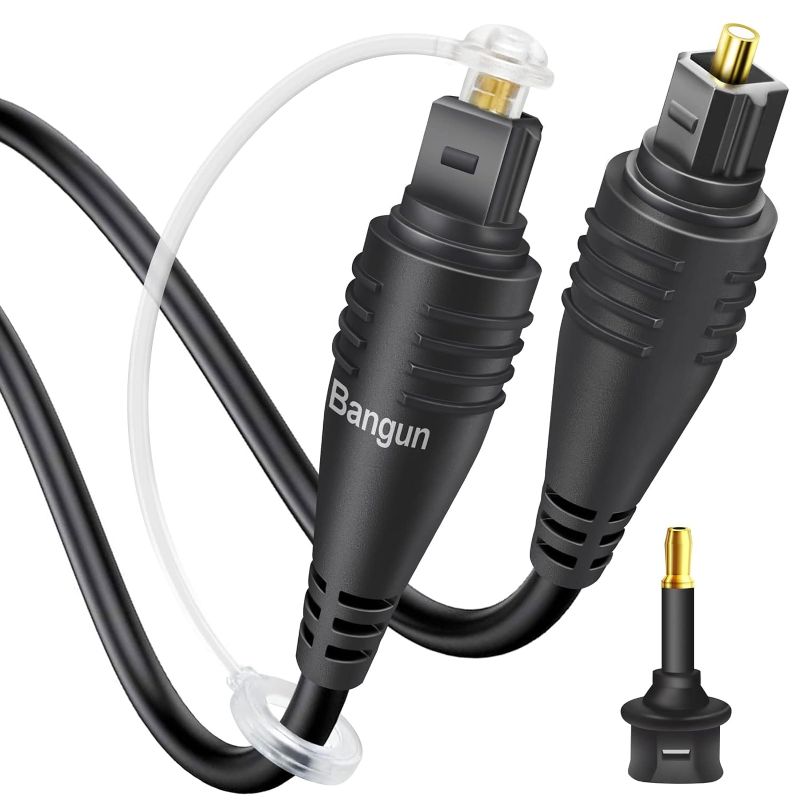 Photo 1 of 0.2m (7 inch) Short Optical Audio Cable, Slim Optical Cable, Digital Audio Toslink Cable, Fiber Optic Audio Cable for Sound Bar, TV
