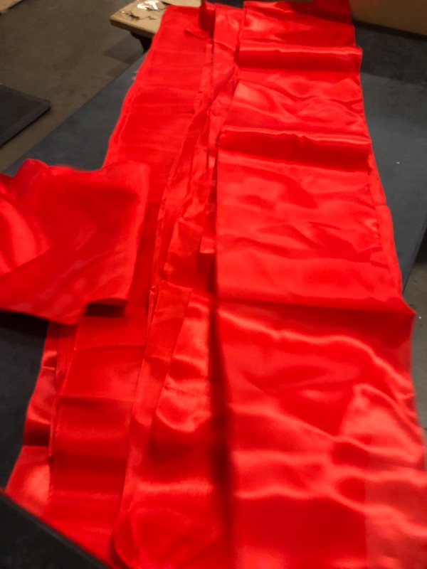 Photo 1 of Satin Red Table Runners  Wedding Table Runner 12 x 108 Inches Long for Weddings Party Birthday Bridal Shower Christmas Anniversary Events Decorations
