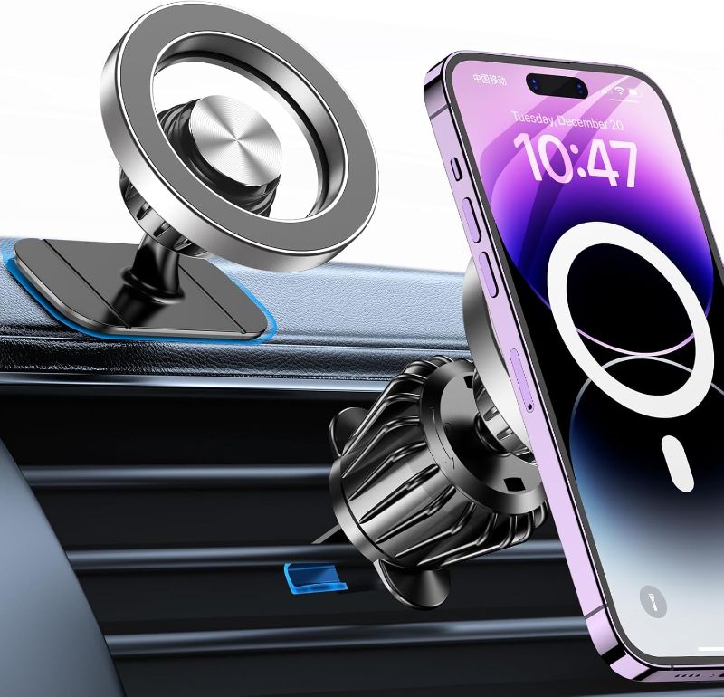 Photo 1 of Kaistyle for Magsafe Car Mount?20 Strong Magnets?Magnetic Phone Holder for Car Phone Holder Mount Dash?360°?Cell Phone Holders for Your Car Accessories for Women Men iPhone 16 Pro Max 15 14 13 12 Plus
