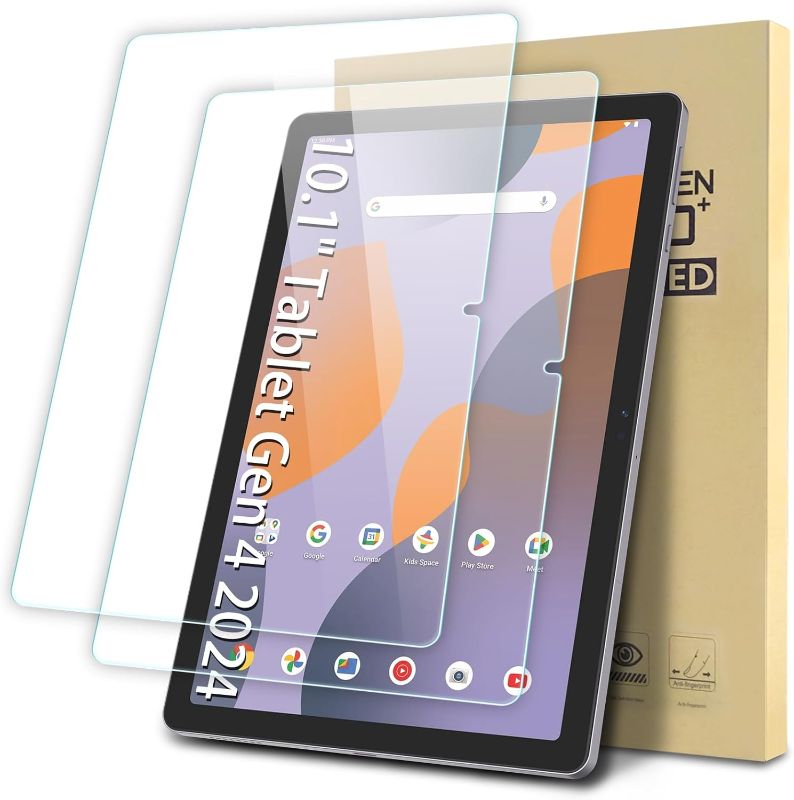 Photo 1 of 2-Pack Screen Protector Compatible with Onn 10.1" Gen4 Tablet (2024 Model), Tempered Glass Clear Film, Anti-Scratch, 9H Hardness, Easy Installation
