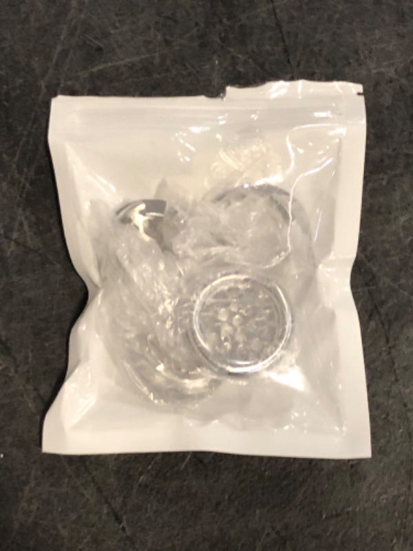Photo 1 of 4 Pack Sink Overflow Trim-Ring Stainless Steel Bathroom Kitchen Basin Hole Insert, Honeycomb Round Cap (Silver)
