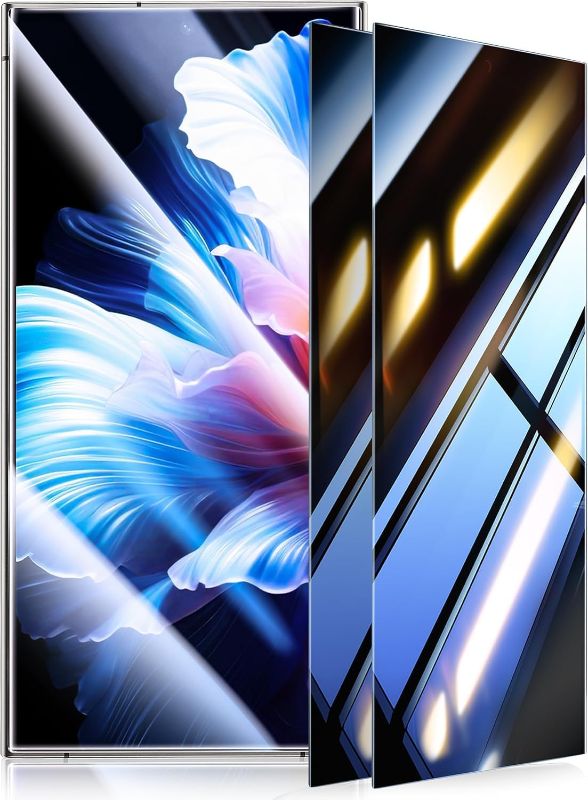Photo 1 of UltraGlass 2 Pack Privacy Screen Protector for Samsung Galaxy S25 | Ultra | 9H+ Glass | Military Grade Shatterproof | Longest Durable | Tempered Glass | Black
