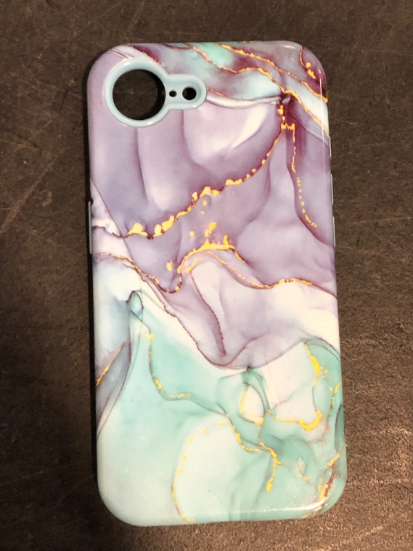 Photo 1 of Btscase for iPhone 16e Case (2025),[Military Grade Drop Tested] Marble Pattern Design Slim Rugged Shockproof Women Girls Men Protective Anti-Scratch Cover for iPhone 16e, Blue Cyan
