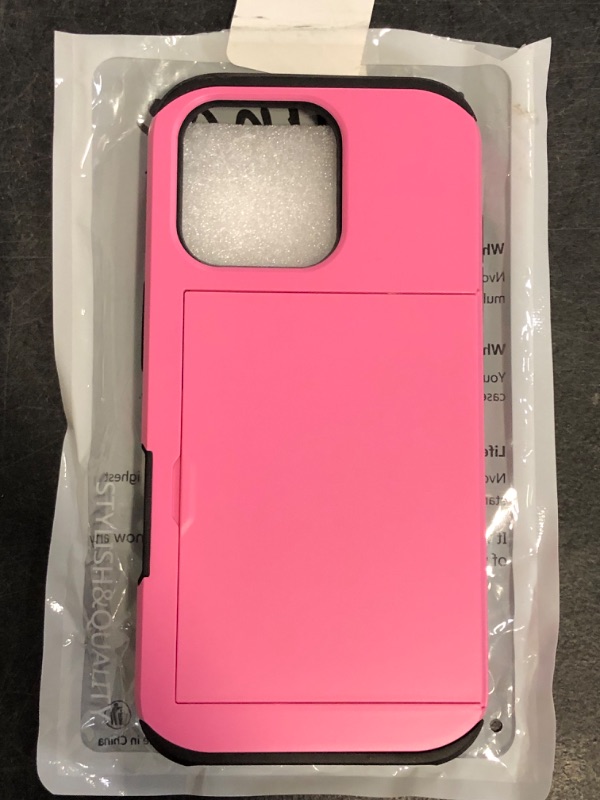 Photo 1 of Case for iPhone 11 Pro,Hidden Card Slot Wallet Case,Card Holder Dual-Layer Design Heavy Duty Protection TPU+PC Shockproof Phone Case for iPhone 11 Pro 5.8 inch (Rose)
