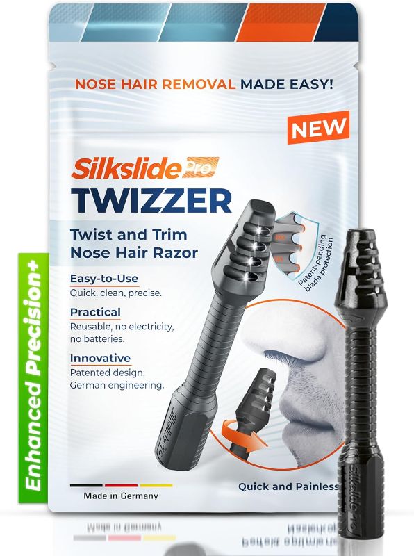 Photo 1 of TWIZZER, Nose Hair and Ear Hair Trimmer for Men and Women, Twist and Trim Nasal Hair Removal, German Blades, Patented Design, No Electricty or Batteries
