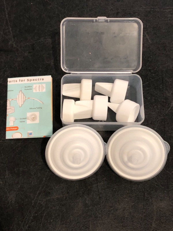 Photo 1 of Maymom Pump Parts Compatible with Spectra S1 S2 9 Plus Breastpumps Backflow Protector Duckbill Valve Tube Not Original Spectra Replacement Pump Parts
