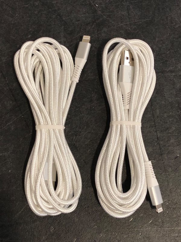 Photo 1 of LAX Nylon Braided [Apple MFi Certified] Fast Charger iPhone Lightning Cable, iPhone Cord Compatible with iPhone 14/13 /12/11 Pro Max/XS MAX/XR/XS/X/8/7/6S/6/SE/5S/iPad, iPod & More -(6FT-Silver-2 PK)
