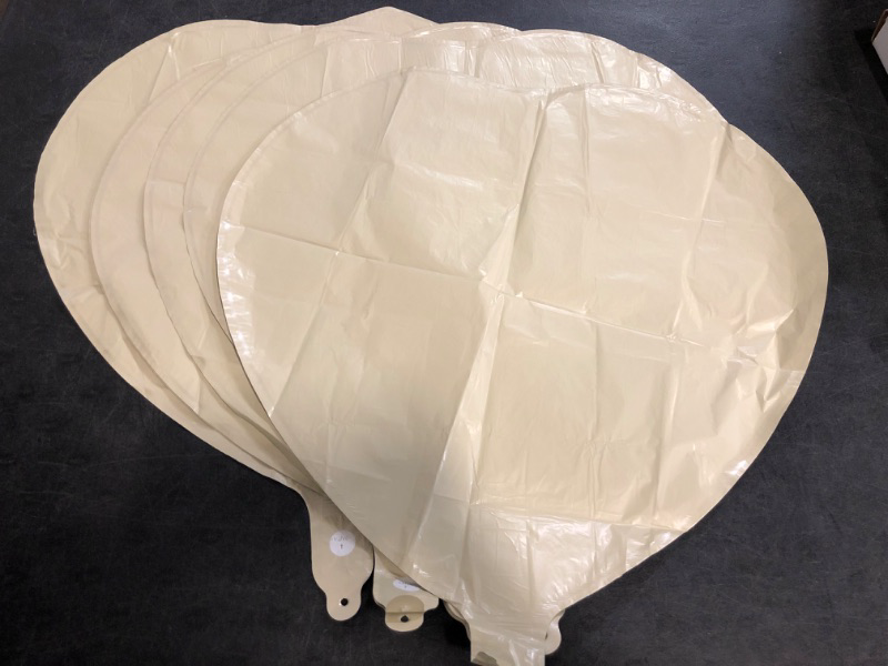 Photo 1 of 12 Pcs Cream Heart Balloons,18 Inch Cream White Heart Shape Foil Balloons Love Balloon Valentine Balloon for Birthday Party Wedding Engagement Party Baby Shower Valentine Day Decorations (cream)
