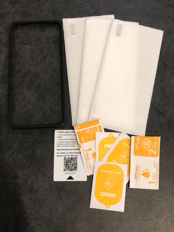 Photo 1 of NEW'C 3 Pack Screen Protector for iPhone 14/13/13 Pro (6.1 inches) | Tempered Glass | Easy Installation Tool Included | Case Friendly | Ultra Resistant
