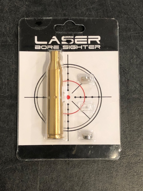 Photo 1 of EZshoot Bore Sight 223 5.56mm/243, 308/30-06/25-06/ .270 Red Dot Laser Boresighter with Batteries
