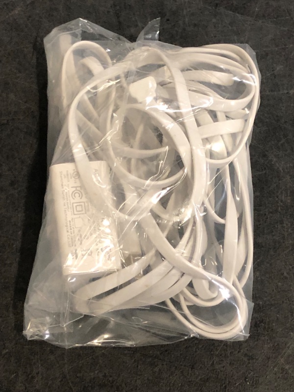 Photo 1 of Smays 20 ft Cable for WYZE Cam Pan v3 Camera, Flat Micro USB Extension Power Cord, 90 Degree White

