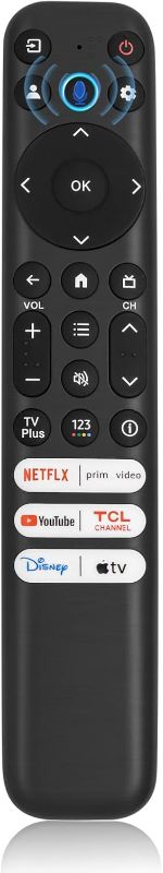 Photo 1 of RC902V Voice Remote Control for TCL TV,Replacement Remote Compatible with TCL-Google 4k QLED/UHD/QD-Mini LED Series Smart TVs
