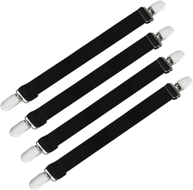 Photo 1 of Boncas Improved Adjustable Elastic Boot Clips Boot Straps Pant Clips Stirrups Leg Straps Keeping Your Pants Tucked
