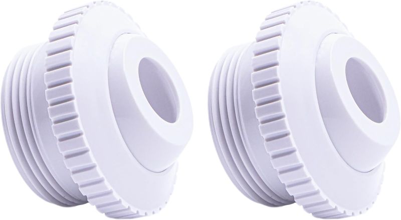Photo 1 of 2 Pieces Pool Jet Nozzles, 3/4-Inch Opening Return Fittings Swimming Pool Directional Flow Eyeball Inlet Jet Fittings Spa with 1-1/2" Inch MIP Thread Pool Accessories
