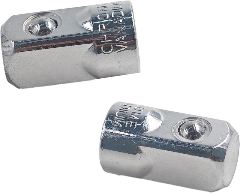 Photo 1 of 2Pcs 1/4 Inch Drive (F) x 1/2 Inch (M) CR-V Steel Socket Adapter, Female to Male Impact Driver Socket Wrench Adapter for Extension Conversion Tool

