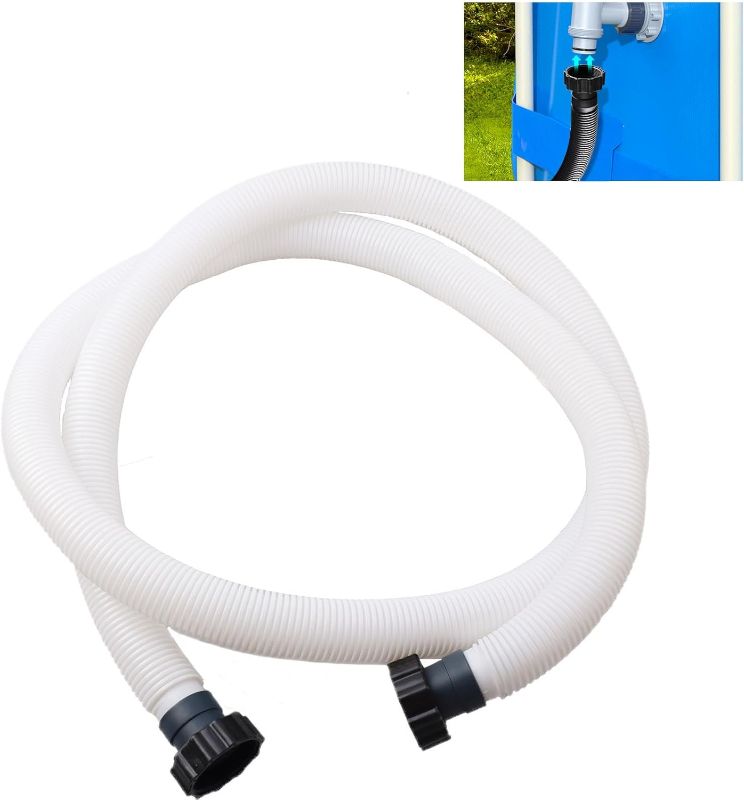 Photo 1 of *Black** 10ft Pool Hose For Above Ground Pools, 1.5 Inch Diameter Swimming Pool Replacement Hose for Filter Pump, Saltwater System, Sand Filters Accessories