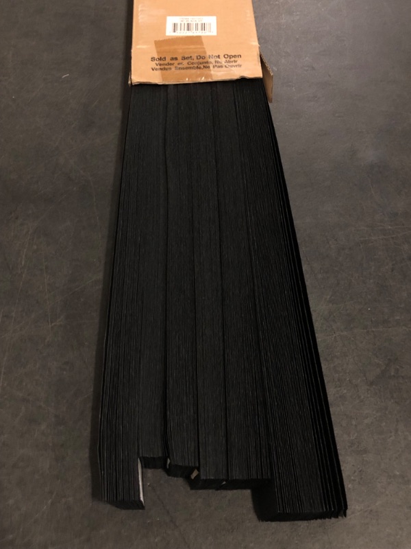 Photo 1 of Redi Shade No Tools Original Blackout Pleated Paper Shade Black, 36" W x 72" L, 6 Pack
