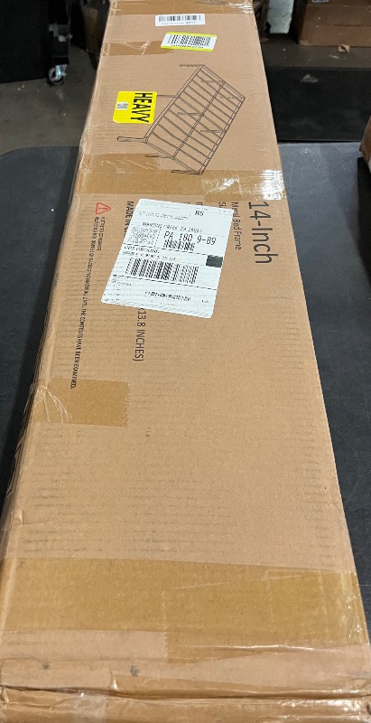 Photo 1 of 14 Inch Metal Bed Frame Queen Size, Heavy Duty Balck Platform Queen Size Bed Frame with Round Corner Legs, Mattress Slide Stopper, No Box Spring Needed, Easy Assembly
