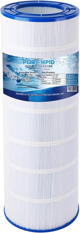 Photo 1 of CC150 Pool Filter Compatible with CCRP150, R173216, Pleatco PAP150, Unicel C-9415, Ultral-C4, 59054300, Filbur FC-0687, 160317, 160355, 160352, 150 sq.ft. 1 Pack
