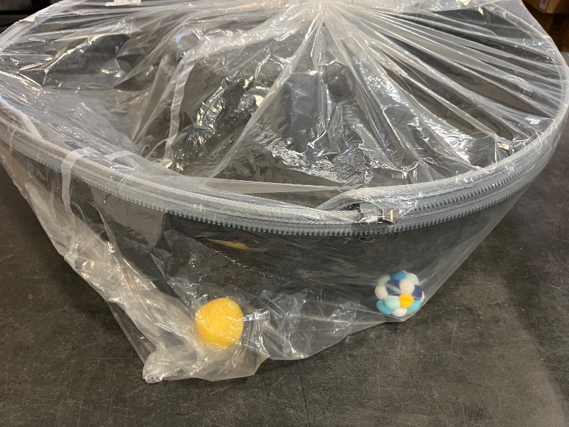 Photo 1 of 8-Shaped Large Cat Tunnel Bed for Indoor Cats, Infinite Circulation Peekaboo Cat Cave with 12 Toy Balls, Cat Donut Tunnel for Cats up to 30 Pounds (Dark Grey, L 38x24x11in)

