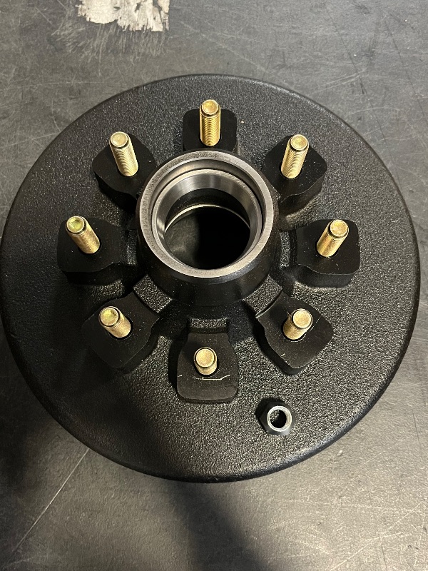 Photo 1 of Youxmoto Trailer Brake Drum Kit 8-Hole 6.5" Bolt Circle, Replaces 12" X 2" Trailer Brakes Drum Assembly, for 7,000 lb. Axle, Fits 12 inch Trailer Brake Drum… Missing Screws** 