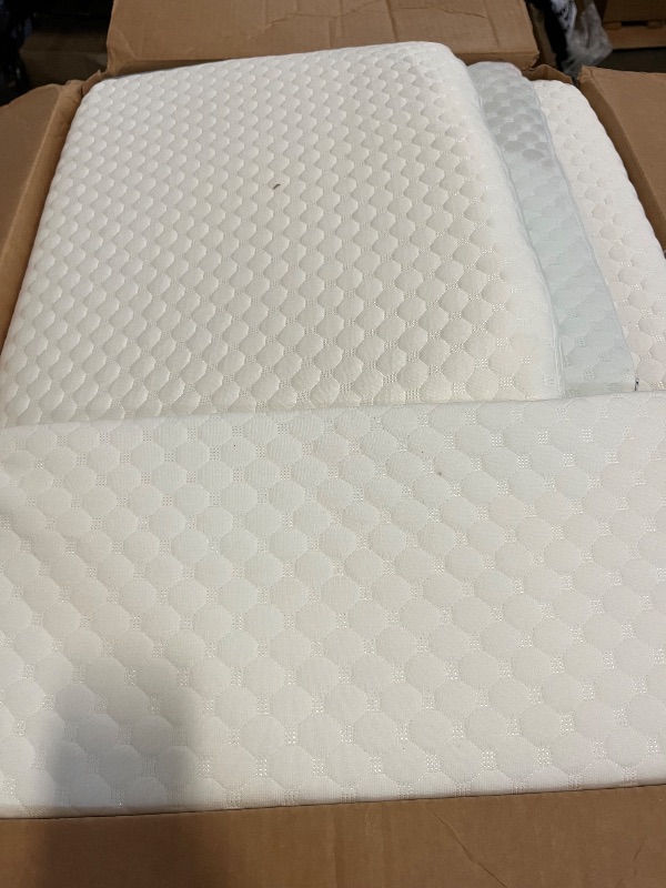 Photo 1 of 4PCS Orthopedic Bed Wedge Pillow Set with Full Memory Foam Waist Pillow, Wedge Pillow for Back Pain Relief, Adjustable Bed Wedge Pillow for Sleeping, Post Surgery, Leg Elevation, Acid Reflux & GERD

