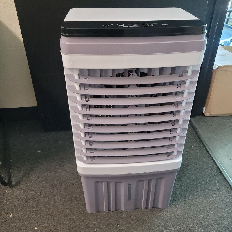 Photo 1 of Portable Evaporative Air Cooler, Portable Air Conditioner, Cooling Fan, 4 Universal 360° Wheel, 4 Ice Box, 3 Speeds, Remote