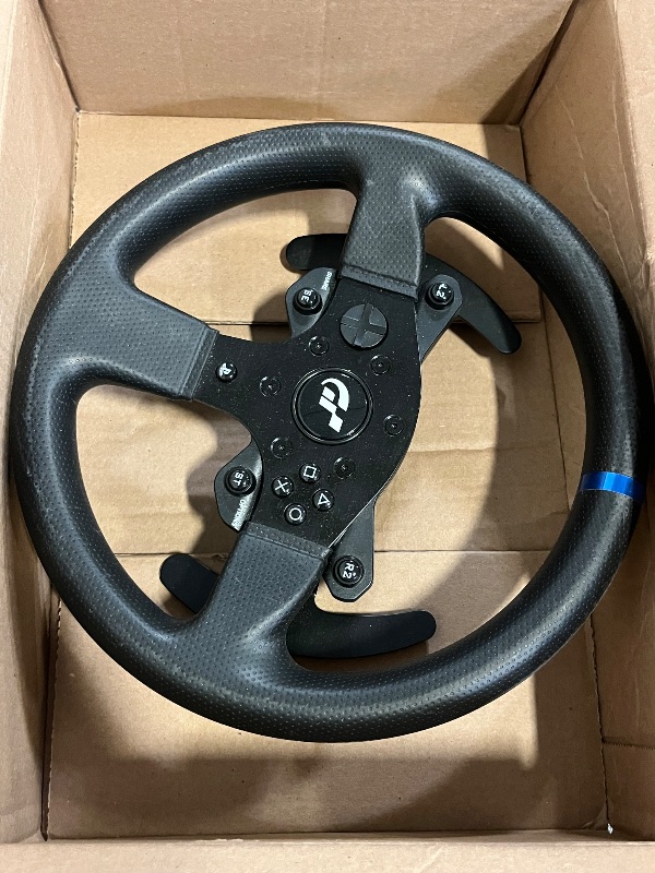 Photo 1 of Wheel ONLY** Logitech G923 Racing Wheel and Pedals, TRUEFORCE up to 1000 Hz Force Feedback, Gaming Steering Wheel PS5, PS4, PC, Mac, Genuine Leather- Black
