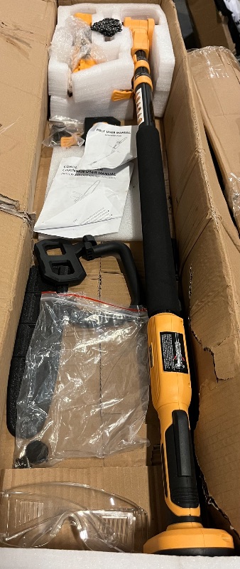 Photo 1 of Missing Blades** 2-IN-1 Cordless 10-Inch Pole Saw And Chainsaw Compatible with Dewalt 20V MAX* Battery, Total Reach of Max 14.5ft, Electric Pole Saw for Tree Trimming Pruning (Tool Only)
